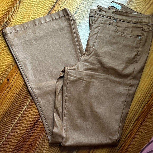 Zara Tan Faux Leather Pants - Picture 2 of 3